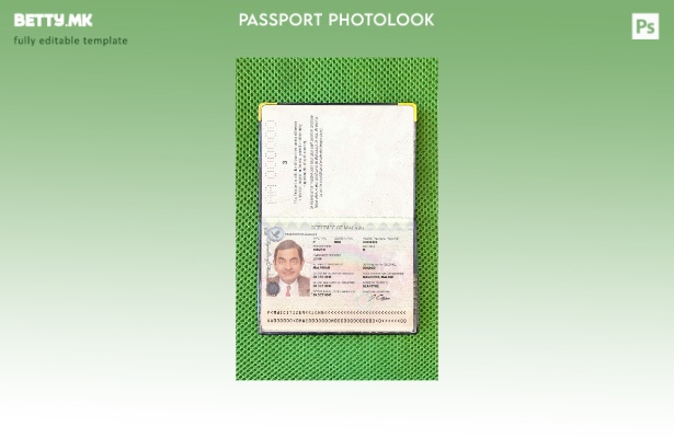 Шаблон за изглед на фотографија од пасош на Малави во модерен стил